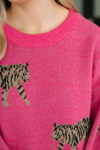 Load image into Gallery viewer, Pretty and Prowling Graphic Pullover in Pink