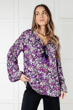 Load image into Gallery viewer, Pulled Together Ditsy Floral Bubble Sleeve Blouse