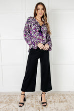 Load image into Gallery viewer, Pulled Together Ditsy Floral Bubble Sleeve Blouse