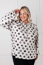 Load image into Gallery viewer, Quick Follow Up Floral Tile Blouse