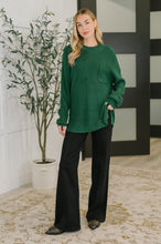 Load image into Gallery viewer, Quick Nap Textured Pullover in Hunter Green