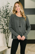 Load image into Gallery viewer, Rooftop View Raglan Sleeve Henley Top