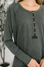 Load image into Gallery viewer, Rooftop View Raglan Sleeve Henley Top