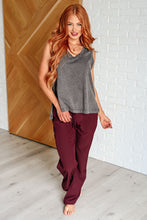 Load image into Gallery viewer, Runner's High Drawstring Joggers in Red Merlot