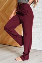 Load image into Gallery viewer, Runner's High Drawstring Joggers in Red Merlot