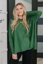 Load image into Gallery viewer, Running Late Hooded Long Sleeve in Dark Green