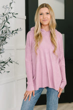 Load image into Gallery viewer, Running Late Hooded Long Sleeve in Mauve