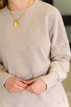 Load image into Gallery viewer, Safe and Secure Mineral Wash Pullover in Ash Mocha