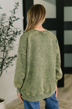 Load image into Gallery viewer, Safe and Secure Mineral Wash Pullover in Light Olive