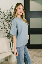 Load image into Gallery viewer, Sense of Clarity Boxy Top in Blue Grey
