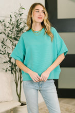 Load image into Gallery viewer, Sense of Clarity Boxy Top in Turquoise