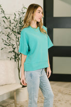 Load image into Gallery viewer, Sense of Clarity Boxy Top in Turquoise
