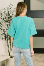 Load image into Gallery viewer, Sense of Clarity Boxy Top in Turquoise