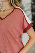 Load image into Gallery viewer, Sew Into You V-Neck Top in Light Rust