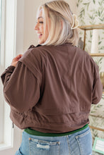 Load image into Gallery viewer, She's Got Game Cropped Jacket in Brown