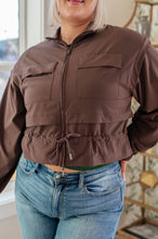 Load image into Gallery viewer, She's Got Game Cropped Jacket in Brown