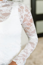Load image into Gallery viewer, Sheer Intentions Lace Layering Top in Ivory