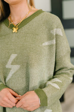 Load image into Gallery viewer, Shock Value V-Neck Sweater in Olive
