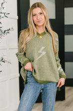 Load image into Gallery viewer, Shock Value V-Neck Sweater in Olive