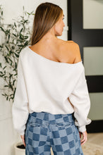 Load image into Gallery viewer, Side Hustle Off Shoulder Long Sleeve Top in Bone