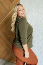 Load image into Gallery viewer, Signature Classic Round Neck Top in Olive