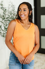 Load image into Gallery viewer, Simpler Times Basic V-Neck Tank in Orange