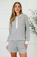 Load image into Gallery viewer, Situationally Sound Striped Long Sleeve Top and Shorts Set