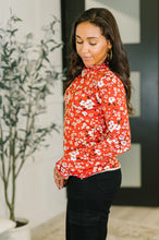 Load image into Gallery viewer, Somethings in the Air Lettuce Hem Longsleeve Top in Vermillion