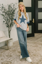 Load image into Gallery viewer, Star Stud Distressed Applique Top