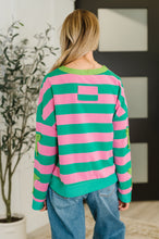 Load image into Gallery viewer, Stars On Stripes Patchwork Striped Sweatshirt