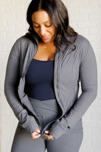 Load image into Gallery viewer, Staying Swift Activewear Jacket in Titanium