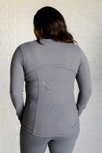 Load image into Gallery viewer, Staying Swift Activewear Jacket in Titanium