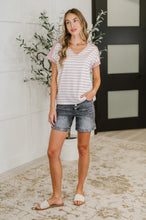 Load image into Gallery viewer, Stitched with Love V-Neck Top in Ivory and Red