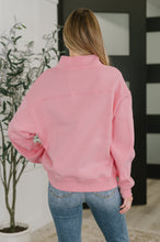 Load image into Gallery viewer, Sweater Weather Half Zip High Neck Pullover in Dark Pink