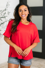 Load image into Gallery viewer, Take It Easy Slouchy Tee in Red