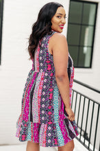 Load image into Gallery viewer, That's So Boho Mixed Print Sleeveless Dress