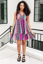 Load image into Gallery viewer, That's So Boho Mixed Print Sleeveless Dress