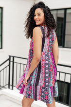 Load image into Gallery viewer, That's So Boho Mixed Print Sleeveless Dress