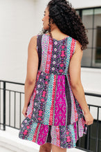 Load image into Gallery viewer, That's So Boho Mixed Print Sleeveless Dress