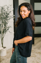 Load image into Gallery viewer, The Layback Relaxed Basic Tee in Black
