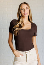 Load image into Gallery viewer, They're Not Like Us Square Neck Bodysuit in Espresso