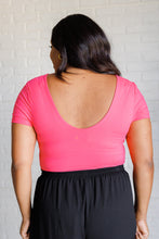 Load image into Gallery viewer, They're Not Like Us Square Neck Bodysuit in Flamingo Pink