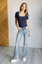 Load image into Gallery viewer, They're Not Like Us Square Neck Bodysuit in Navy