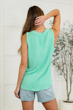Load image into Gallery viewer, Thread Lightly Ribbed Knit Tank in Tiffany Blue