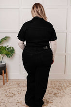 Load image into Gallery viewer, Tilda Short Sleeve Control Top Denim Jumpsuit