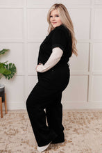 Load image into Gallery viewer, Tilda Short Sleeve Control Top Denim Jumpsuit