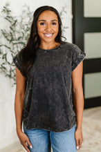 Load image into Gallery viewer, Top That Mineral Wash Tee in Ash Black