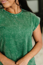 Load image into Gallery viewer, Top That Mineral Wash Tee in Dark Green