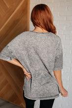 Load image into Gallery viewer, Unbothered Mineral Wash Top in Grey