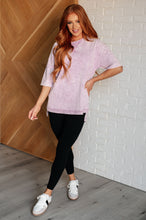 Load image into Gallery viewer, Unbothered Mineral Wash Top in Orchid Petal